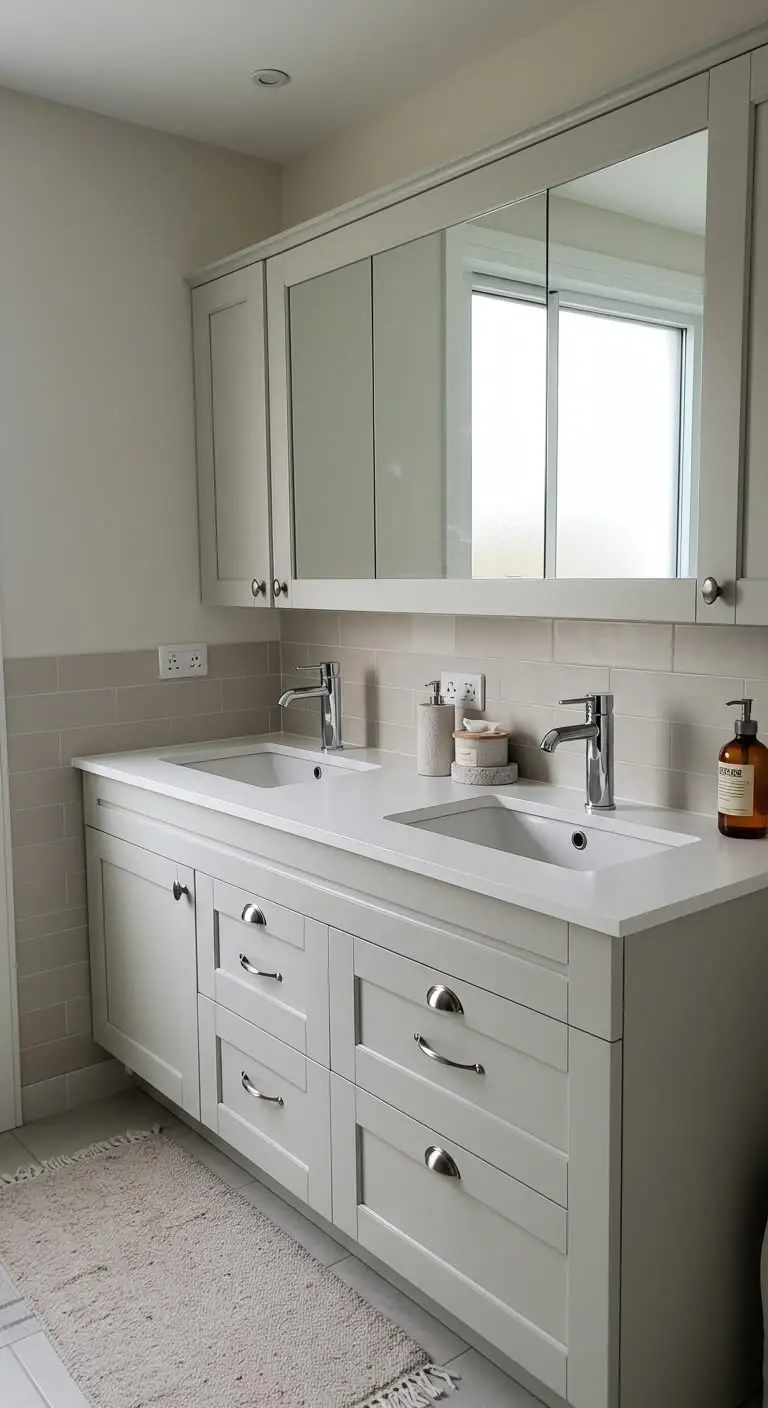 15 Genius IKEA Bathroom Vanity Hacks for a Budget Makeover 9 6. Transform a Besta Unit into a Dual Vanity