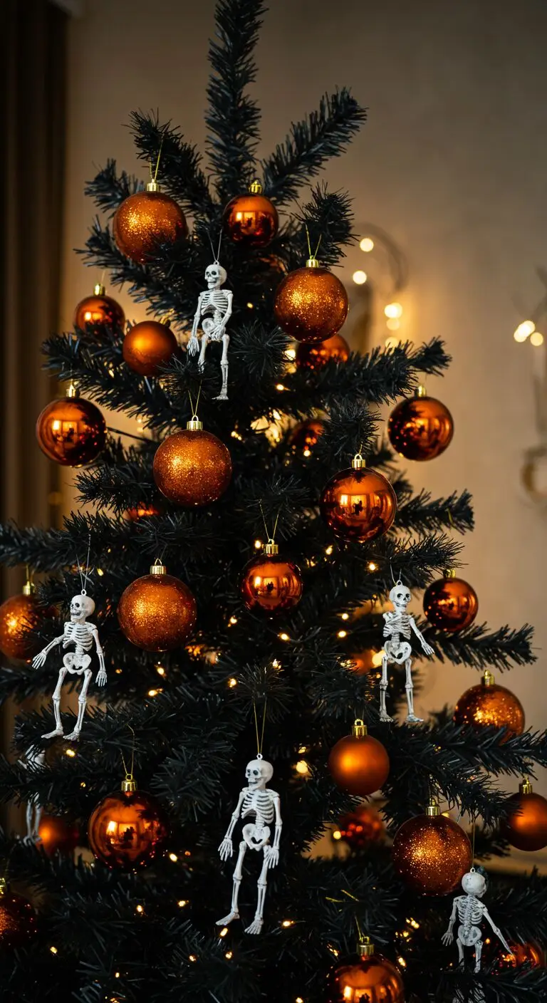 15 Spooky and Fun Halloween Living Room Decor Ideas 9 7. Create a Halloween Tree