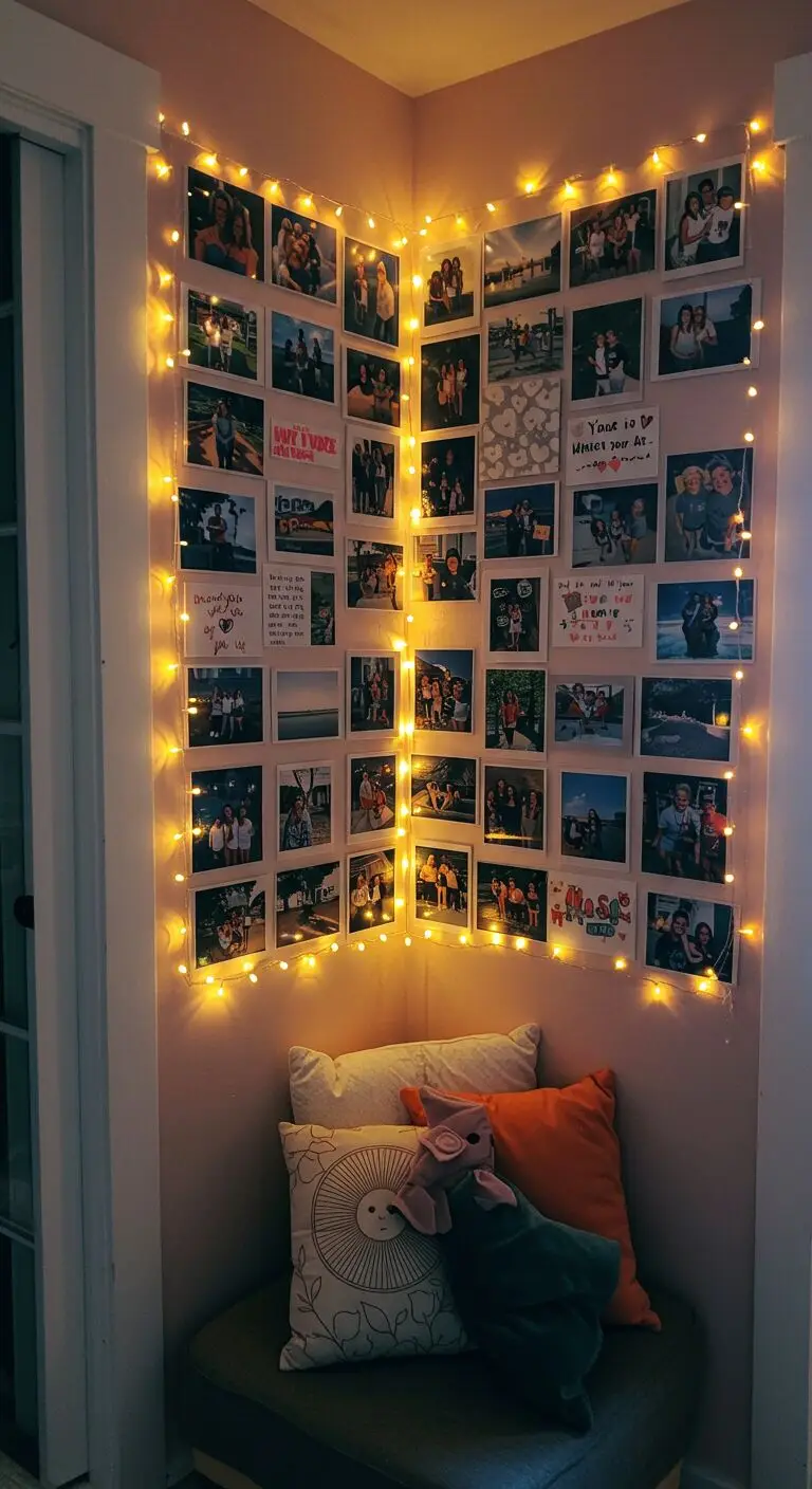 17 Best Wall Art Ideas for a Stunning Living Room Display 9 7. DIY Photo Grids