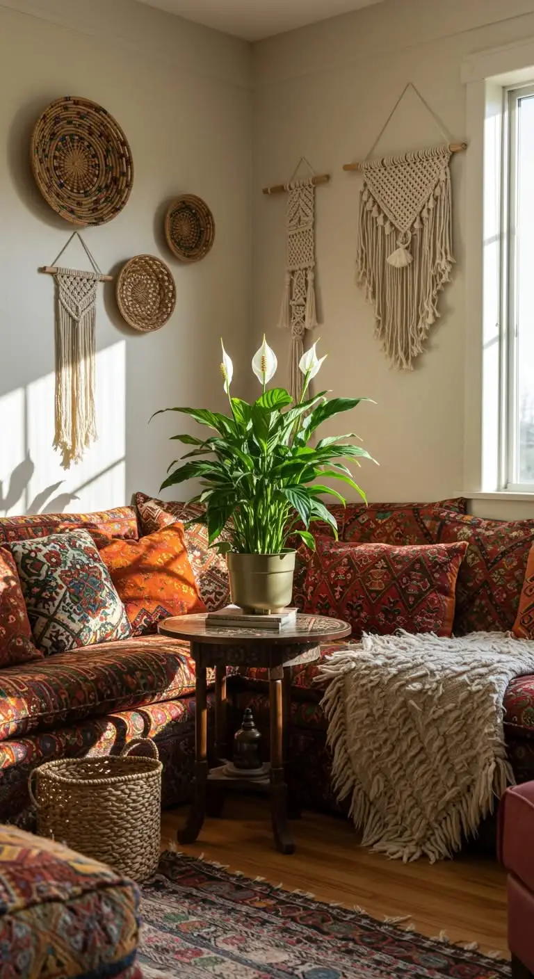 11 Best Boho Living Room Plants for a Lush Indoor Jungle 9 7. Peace Lily - Low Maintenance, High Payoff