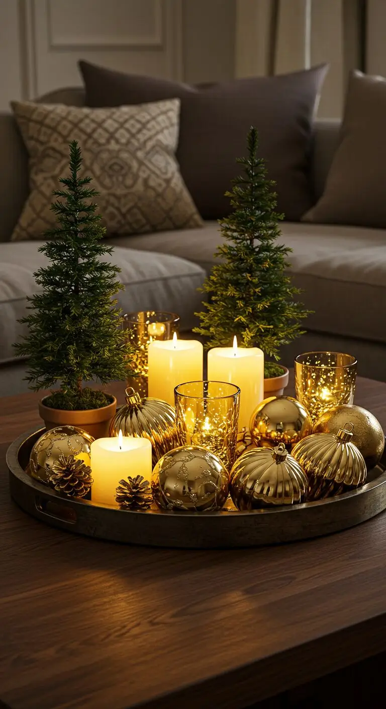 17 Stylish Christmas Living Room Decor Ideas to Try 9 7. Showcase a Centerpiece