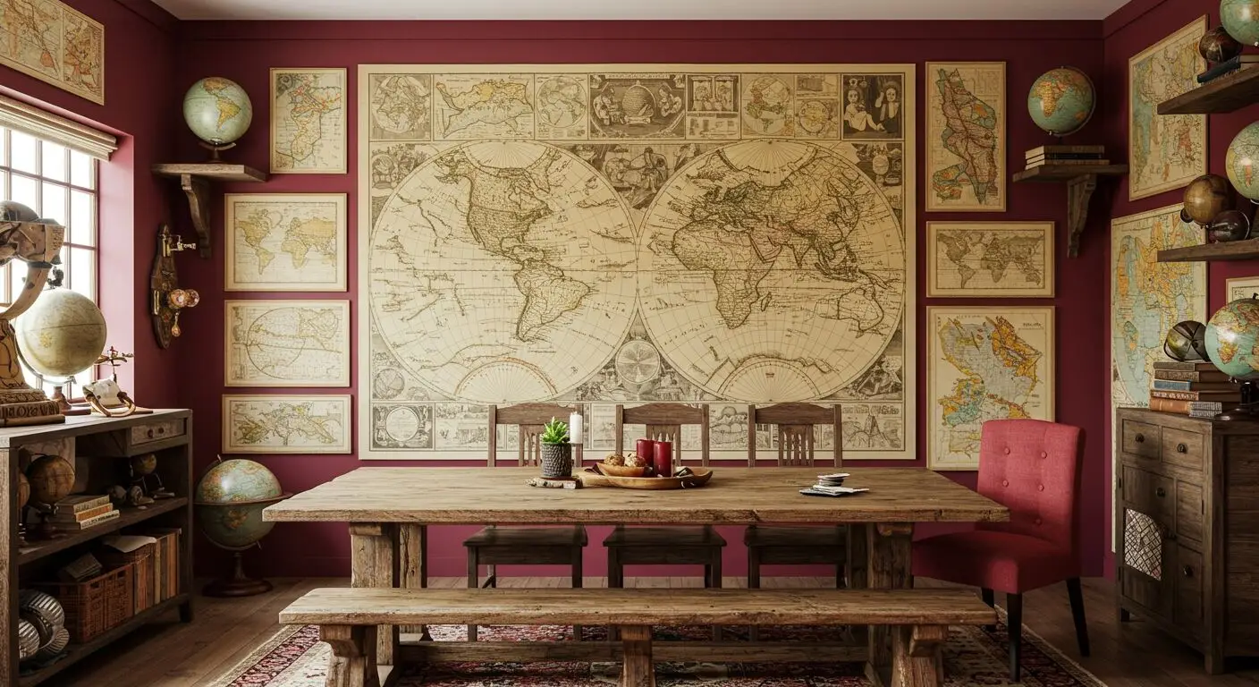 Vintage Maps as Timeless Decor