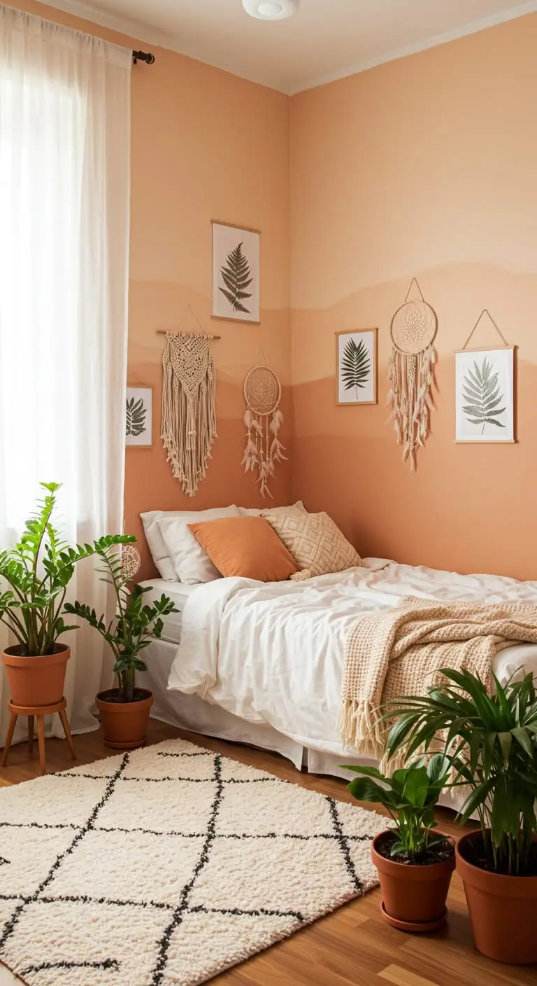 11 Best Boho Bedroom Paint Colors for a Relaxing Space 10 8. Blush Peach
