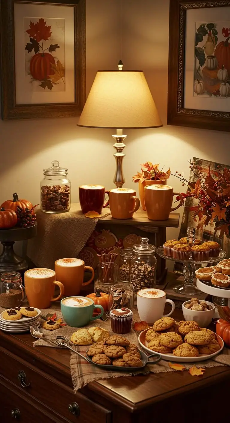 11 Ways to Create a Cozy Pumpkin Spice Ambiance 10 8. Create a Pumpkin Spice Beverage Station