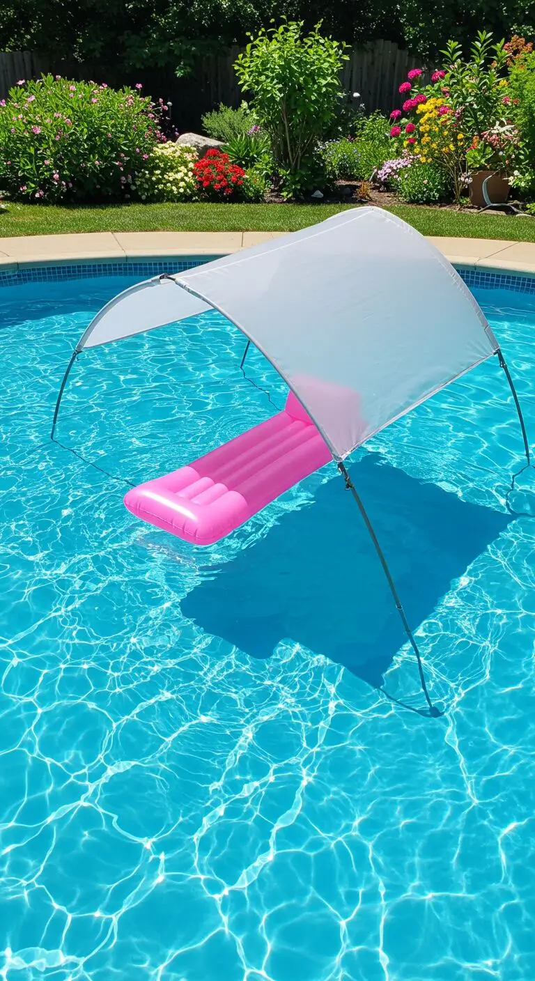 15 Creative Shade Ideas for Inflatable Pools to Stay Cool 10 8. Floating Pool Shades