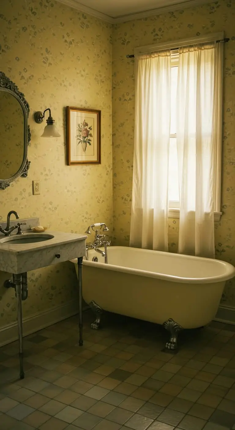 13 Stunning Vintage Bathroom Ideas for a Classic Look 11 8. Pastel Walls