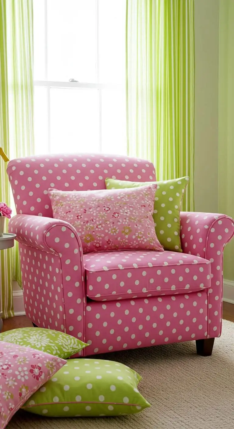 11 Vibrant Dopamine Decor Ideas to Boost Your Mood 10 8. Play with Patterns