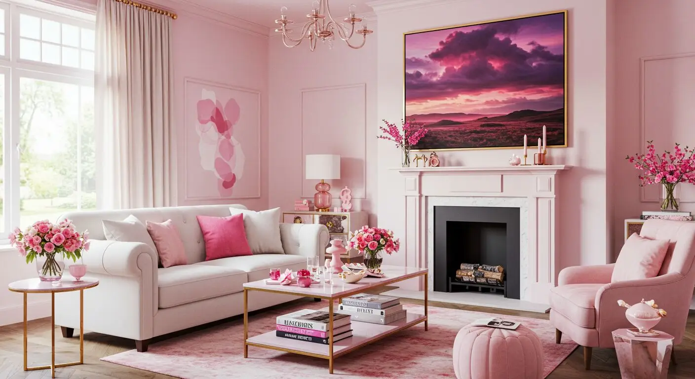 Pink Living Room Decor Ideas