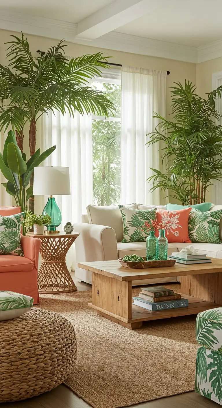 13 Trendy Tropical Chic Decor Ideas 12 9. Create an Outdoor-Inspired Space Indoors