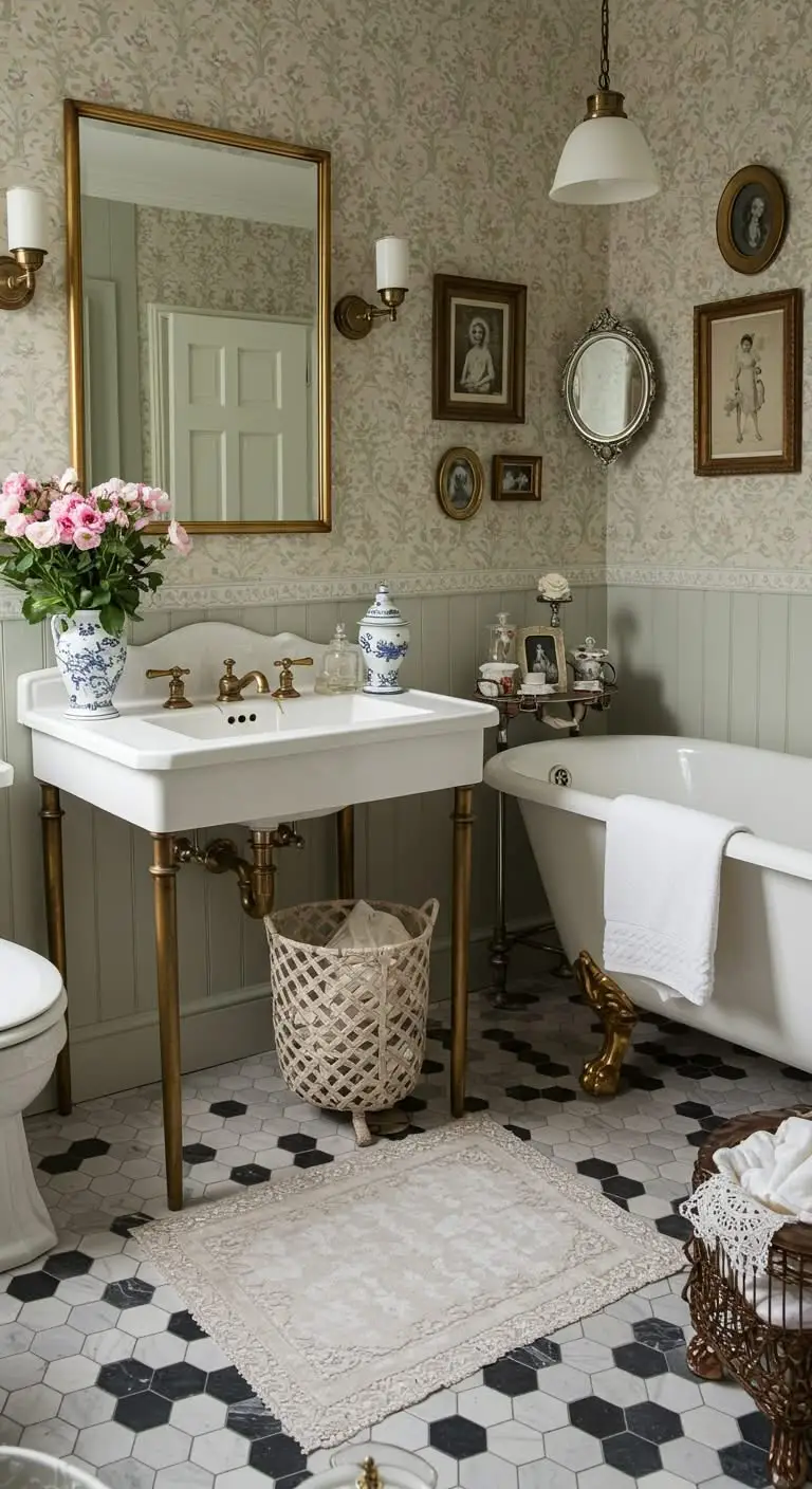 13 Stunning Vintage Bathroom Ideas for a Classic Look 12 9. Decorative Accessories