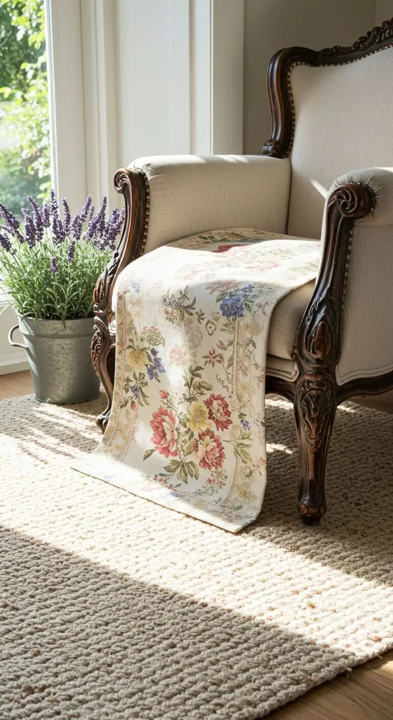 13 Charming Shabby Chic Living Room Ideas for a Cozy Space 10 9. Display Layered Rugs