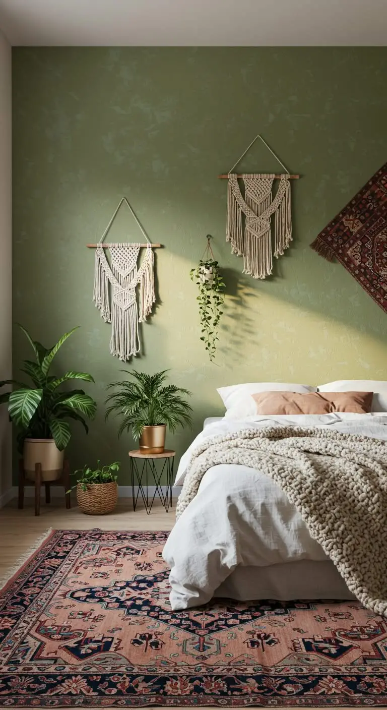 11 Best Boho Bedroom Paint Colors for a Relaxing Space 11 9. Olive Green