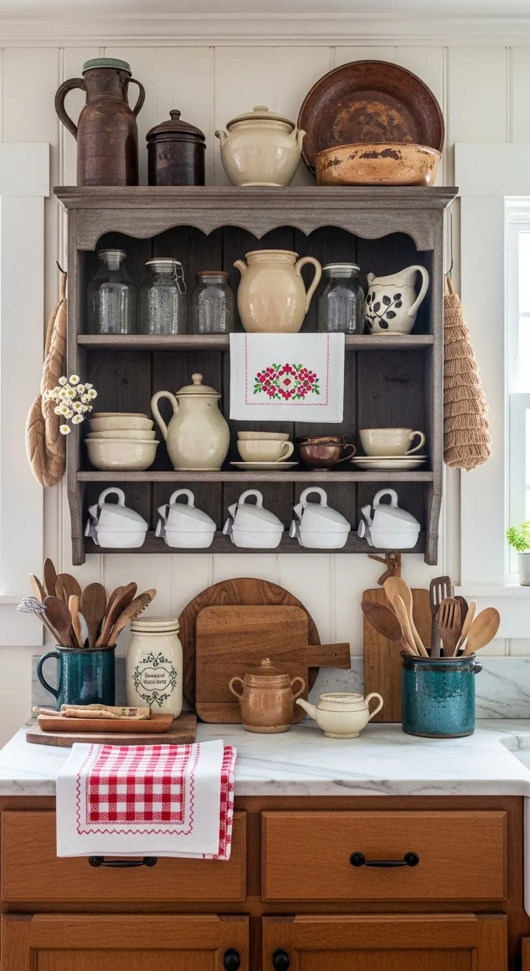 17 Farmhouse Kitchen Decor Ideas for a Rustic Touch 19 Add Personal Vintage or Handcrafted Touches