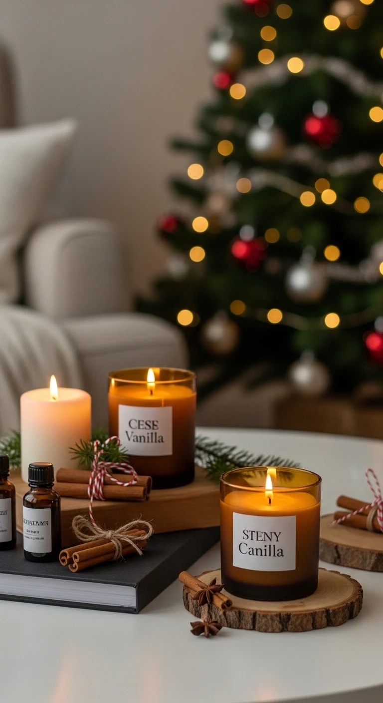 17 Stylish Christmas Living Room Decor Ideas to Try 17 Add Subtle Holiday Scents