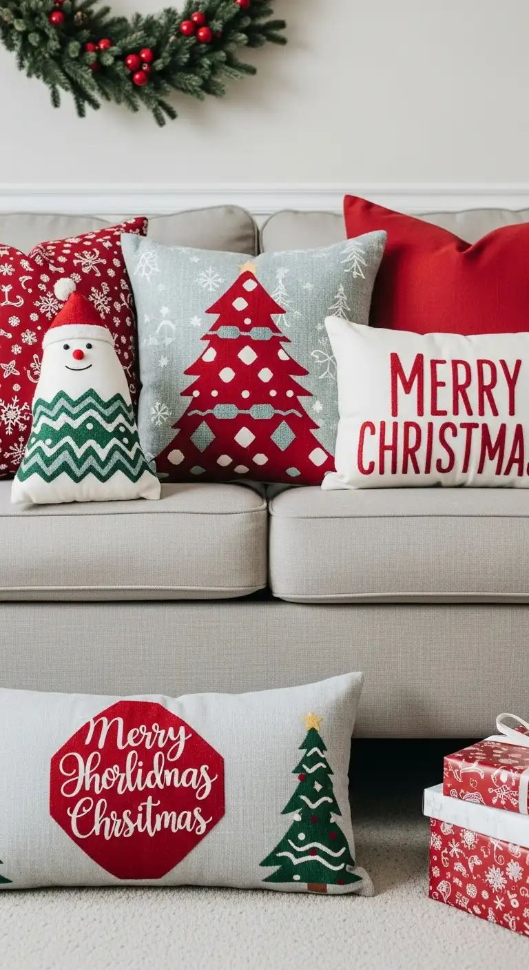 15 DIY Holiday Pillows to Add Festive Cheer 3 Adding Unique Cheer to Every Corner