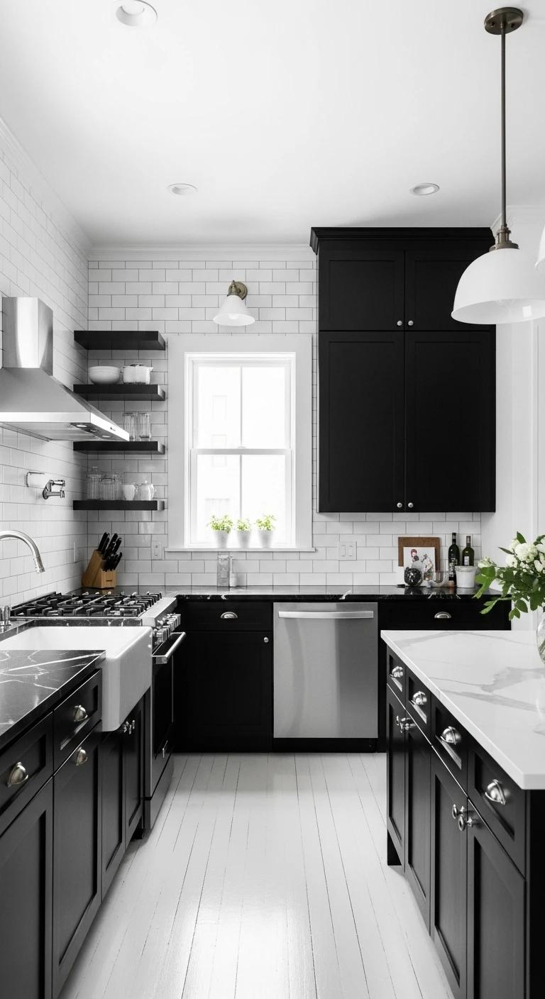 11 Stunning Black and White Kitchen Ideas for a Classic Look 3 Black and White Kitchen Ideas for Effortless Sophistication