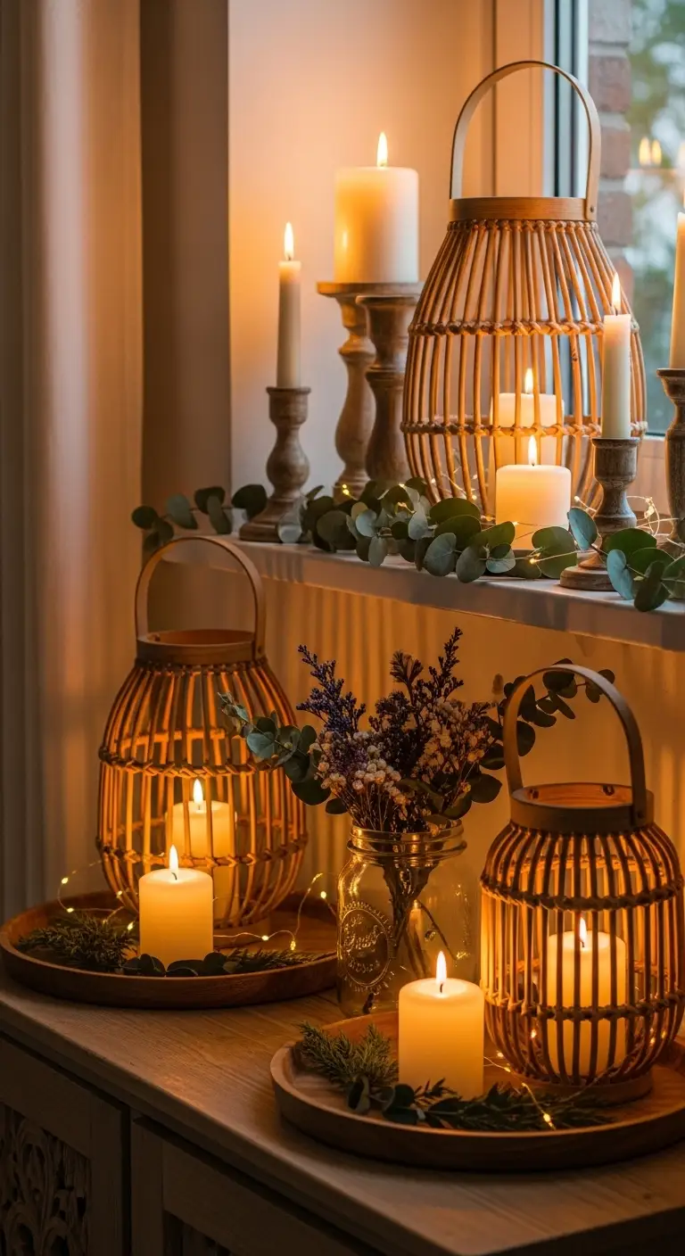 15 Festive Boho Ideas for Christmas Decorating 17 Boho-Inspired Candle Displays
