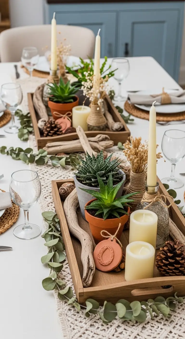 15 Festive Boho Ideas for Christmas Decorating 19 Boho Table Centerpieces