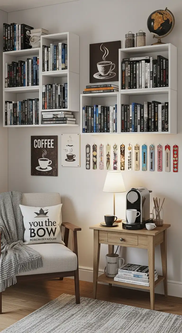 15 Stylish Coffee Bar Ideas for Every Home 12 Book Lover’s Coffee Bar