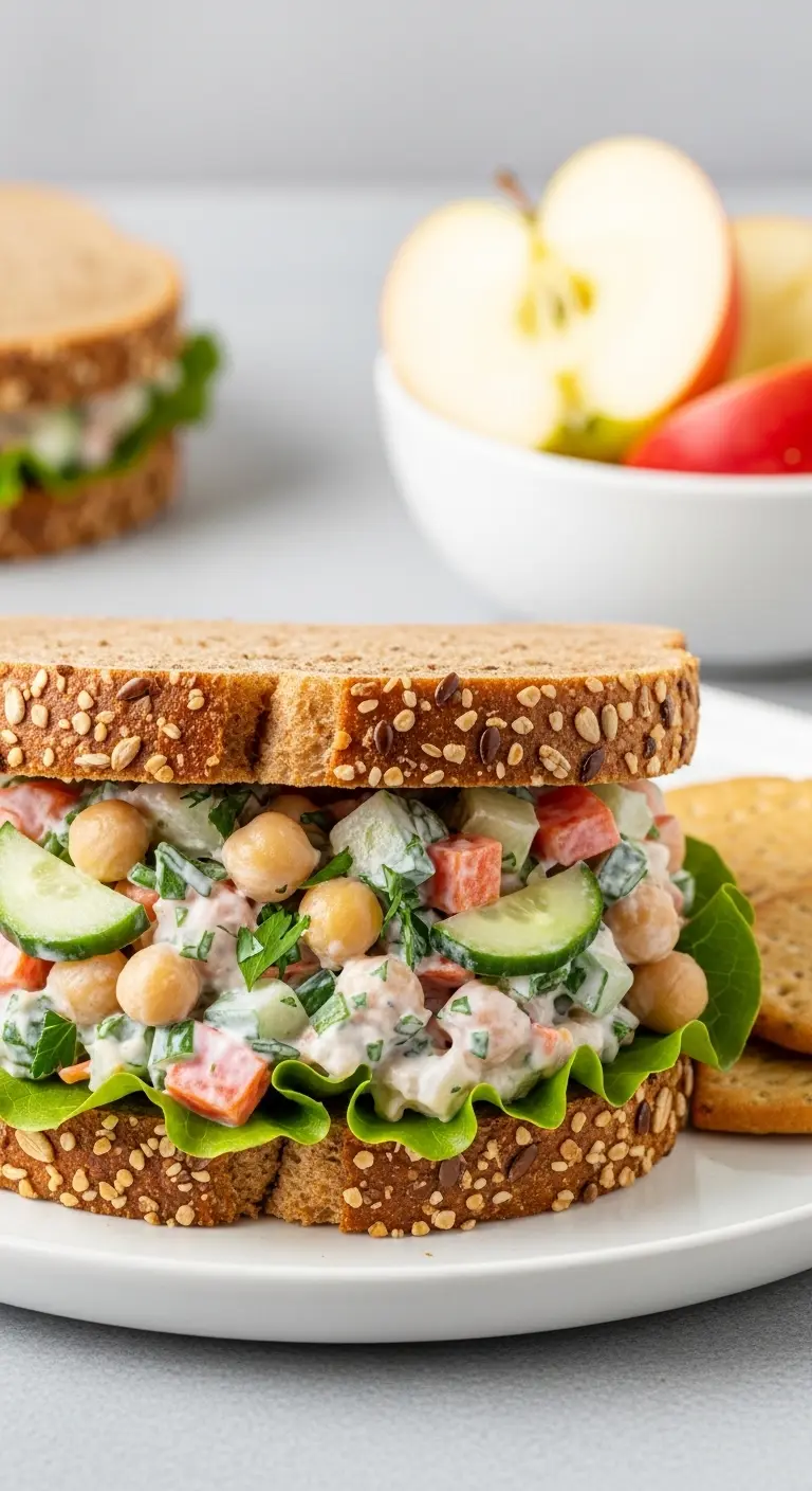 11 Easy and Healthy Homeschool Lunch Ideas 14 Chickpea Salad Sandwich Homeschool Lunch