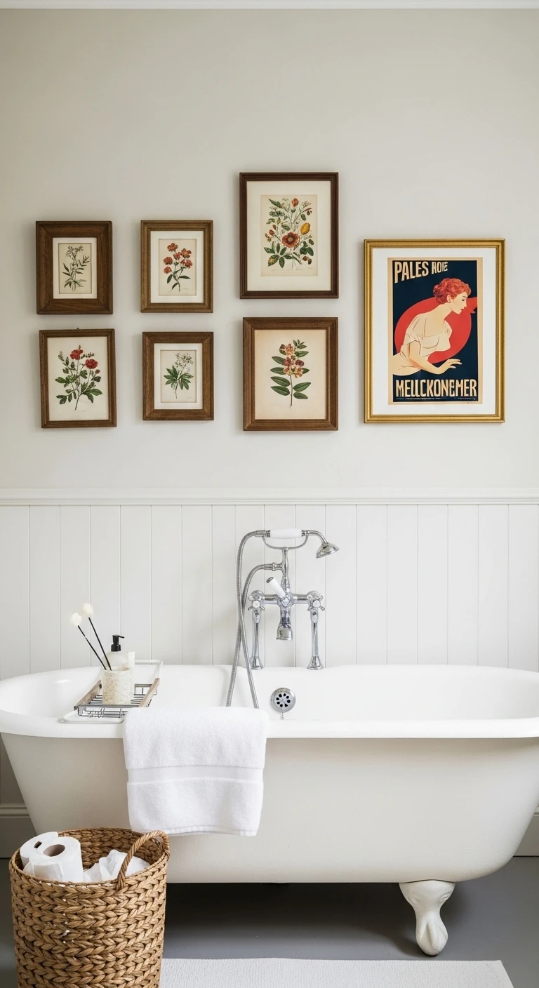 13 Stunning Vintage Bathroom Ideas for a Classic Look 15 Classic Vintage Bathroom Wall Art