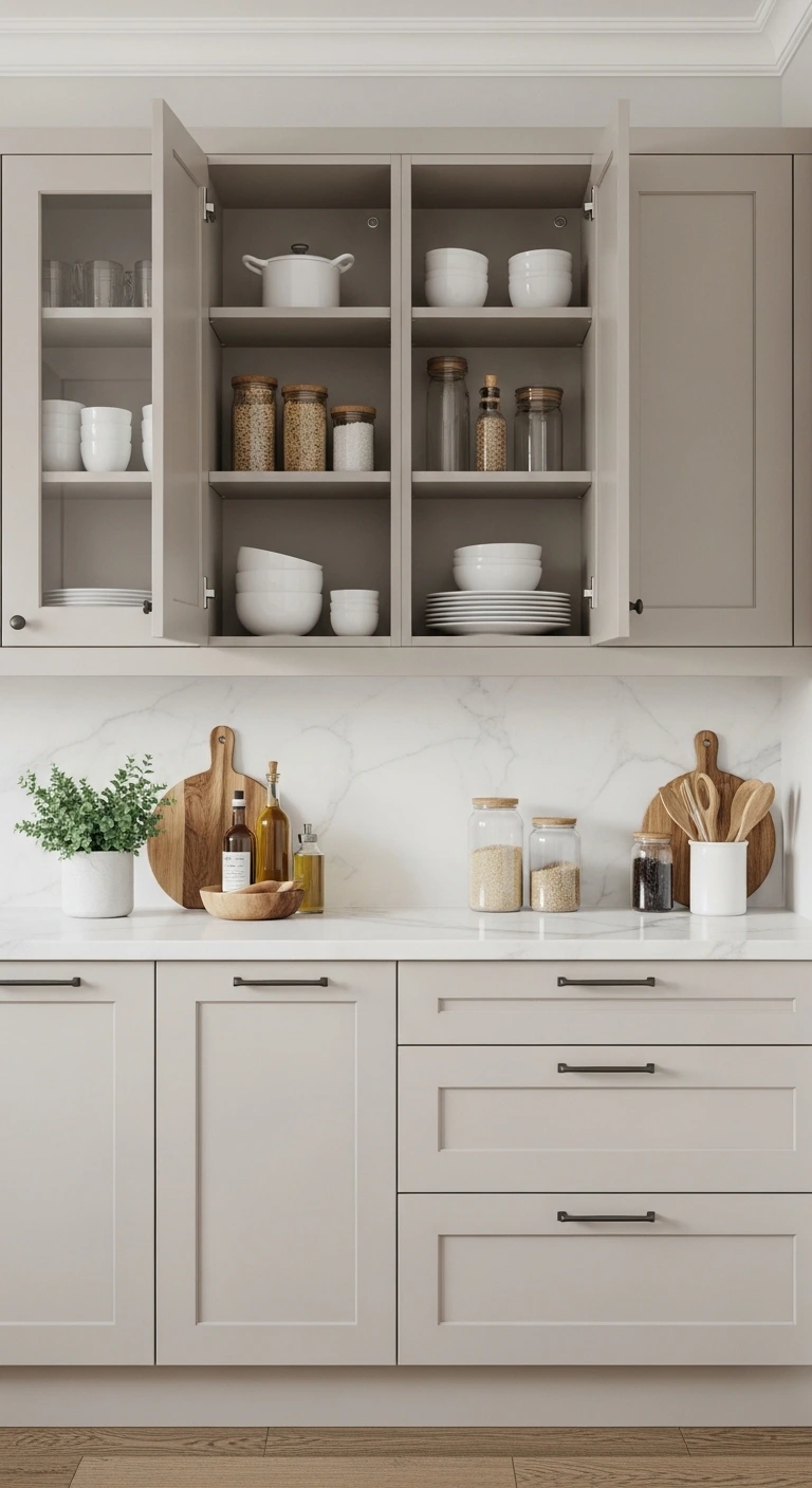 13 Kitchen Open Shelving Ideas for a Chic and Functional Look 14 Combine Cabinets with Kitchen Open Shelving for Balanced Storage