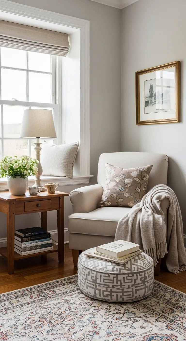 15 Cozy and Lovely Country Living Room Ideas 18 Create a Cozy Reading Nook in a Lovely Country Living Room
