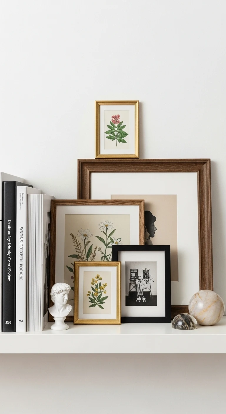 13 Shelf Styling Ideas to Elevate Your Decor 15 Create a Mini Gallery