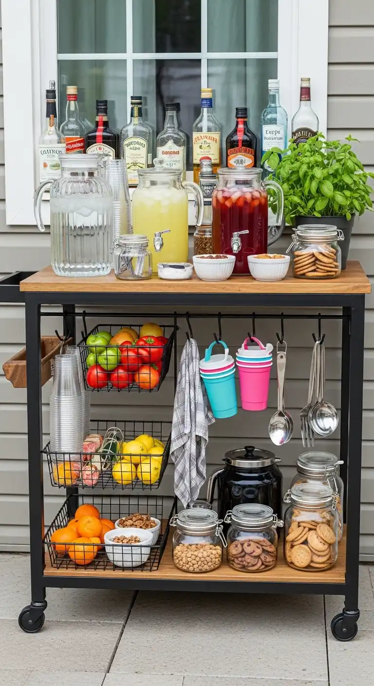 DIY Beverage and Snack Cart