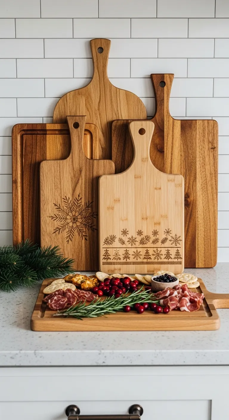 15 Christmas Kitchen Decor Ideas for a Festive Touch 11 Display Festive Cutting Boards