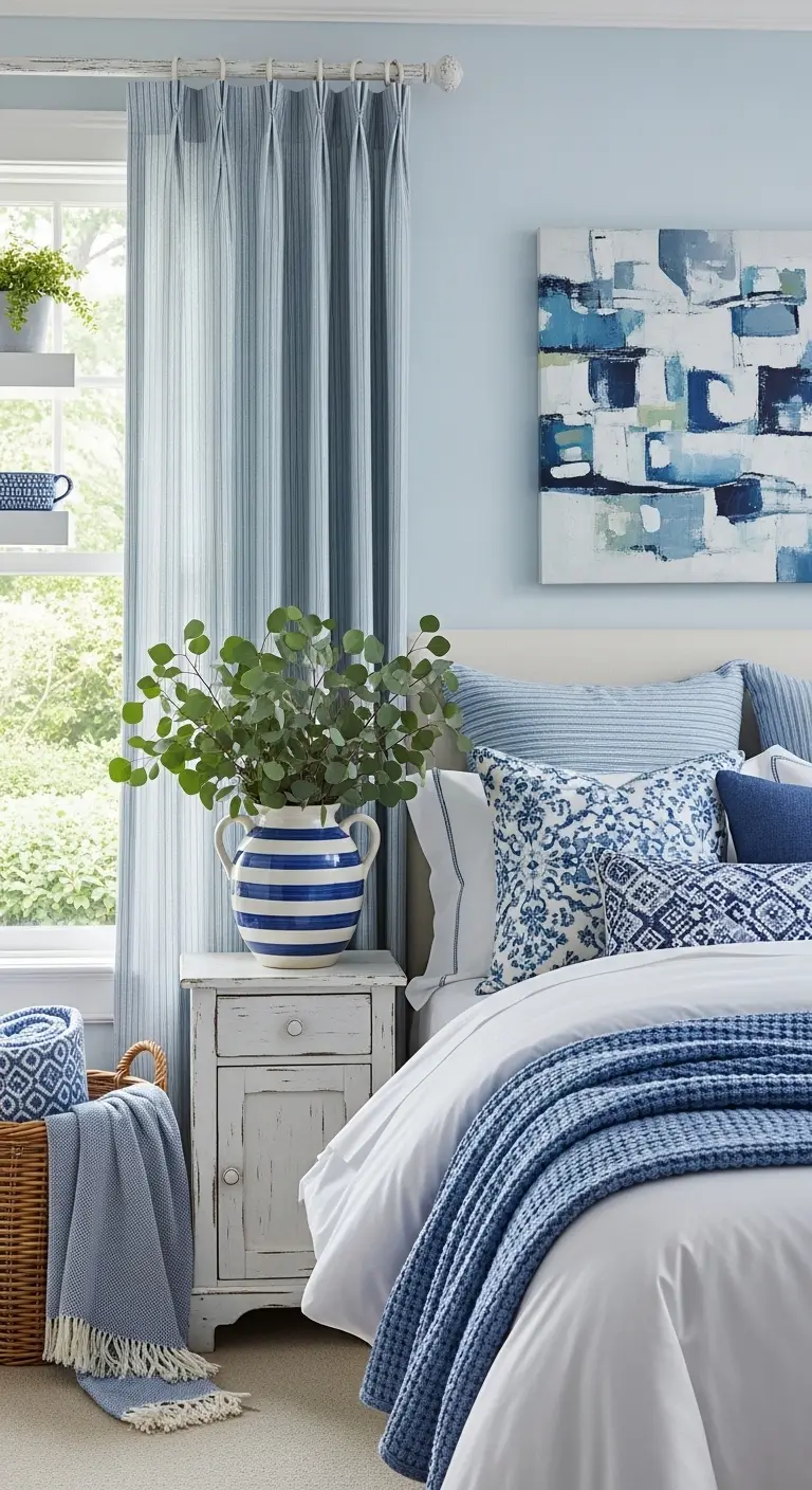 13 Elegant Blue and White Bedroom Ideas 2 Elegant Blue and White Bedroom Ideas