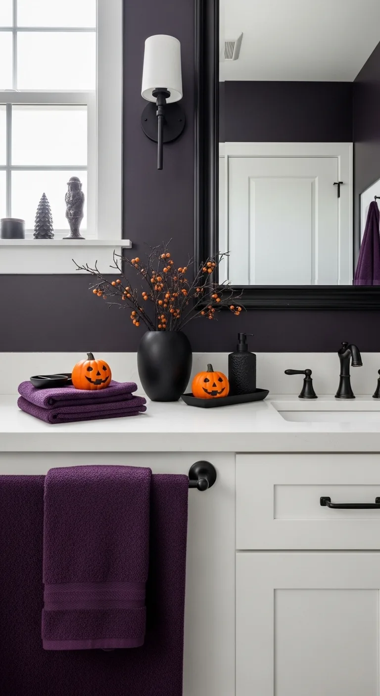 13 Spooky Halloween Bathroom Decor Ideas for a Festive Touch 14 Gothic Color Accents