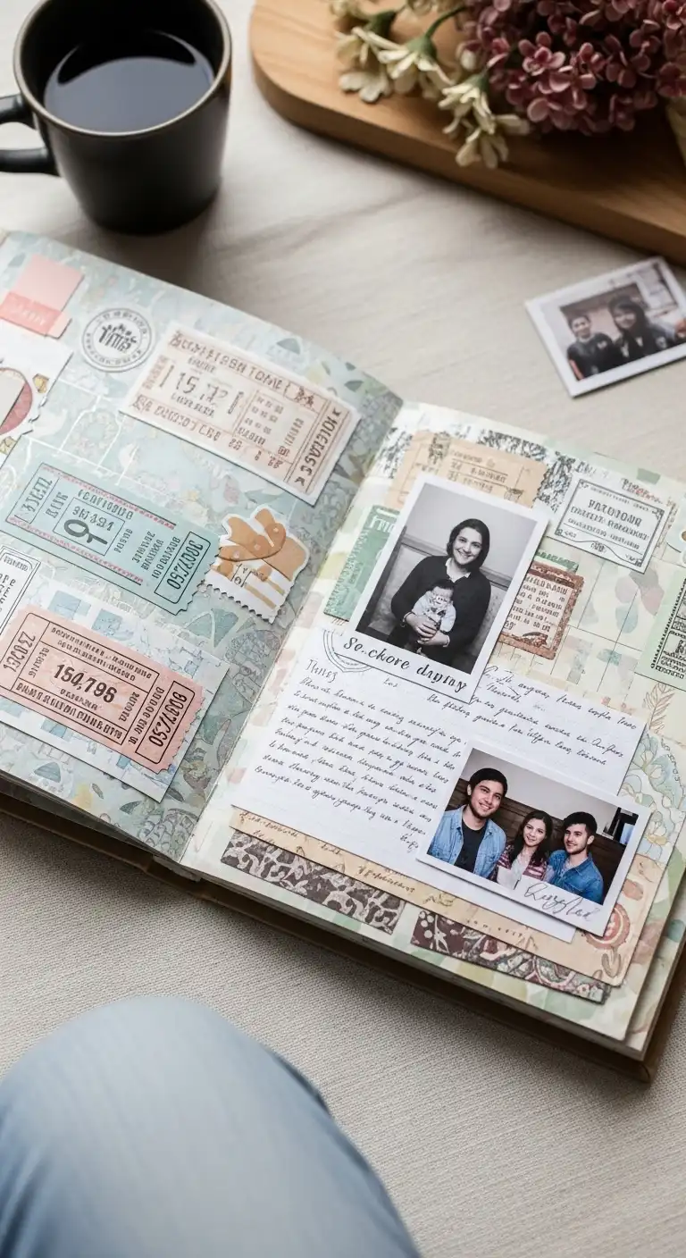 13 Nostalgic DIY Projects to Add Vintage Charm 10 Handmade Scrapbook Memory Album