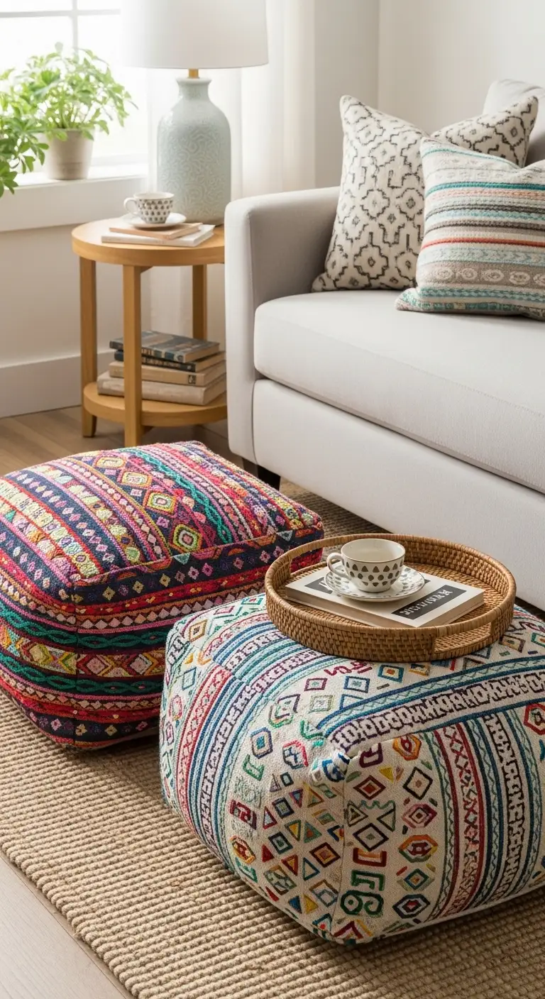 13 Unique Hobo Patterns for a Boho-Chic Look 15 Hobo Patterned Accent Poufs
