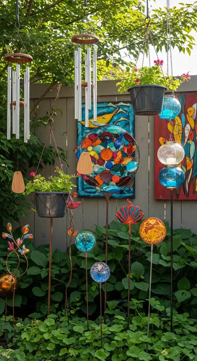 15 Easy Summer Backyard Prep Ideas for a Relaxing Season 15 Incorporate Outdoor Art and Decor