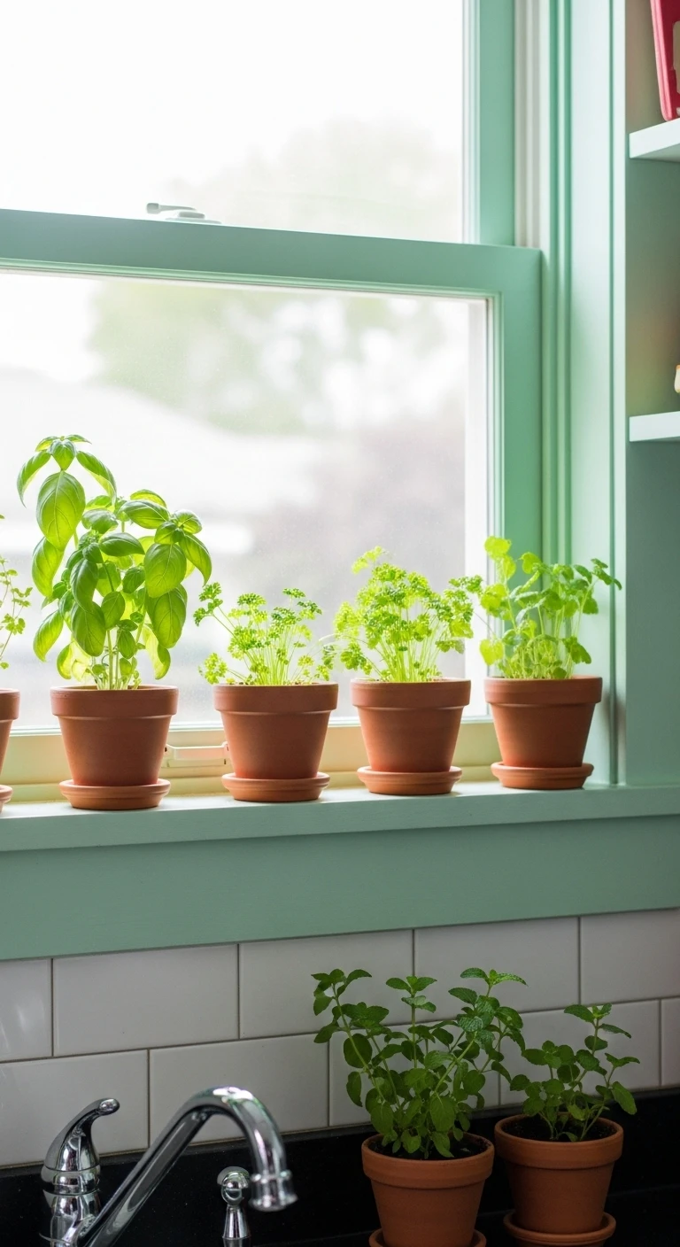13 Perfect 1950s Kitchen Ideas for a Retro Touch 17 Indoor Herb Garden for Freshness