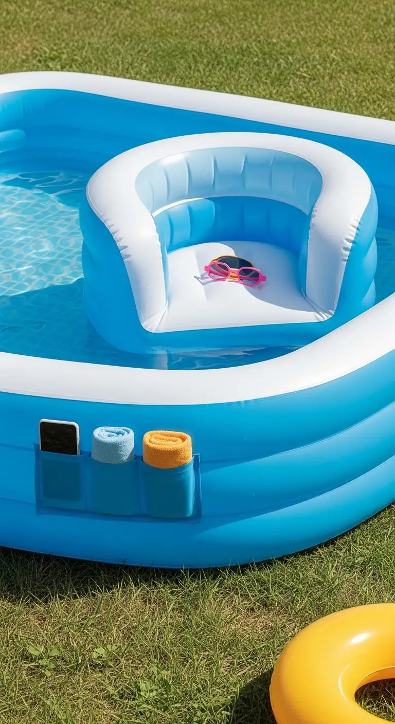 13 Inflatable Pool with Seating for Ultimate Comfort 11 Inflatable Pool with Seating and Integrated Storage Pockets