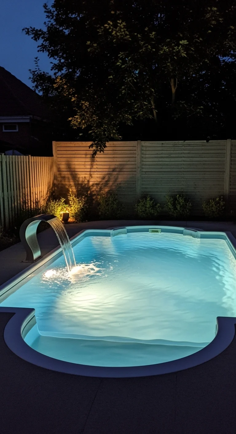 17 Small Backyard Pool Ideas for a Refreshing Escape 19 Install Built-In Pool Lighting