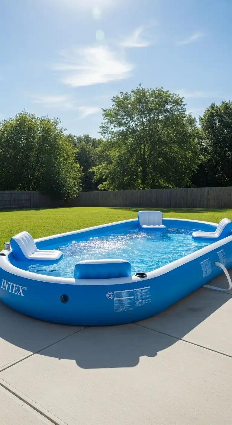 17 Best Family-Friendly Inflatable Pools for All Ages 19 Intex Giant Family Lounge Pool