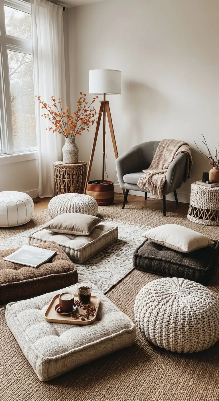 13 Ways to Create a Cozy Fall Sanctuary at Home 14 Introduce Cozy Seating Layers