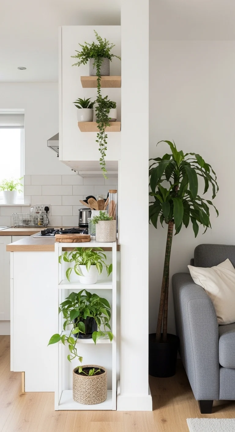 15 Small Open Concept Kitchen Living Room Ideas for a Spacious Look 17 Introduce Indoor Plants for Natural Balance