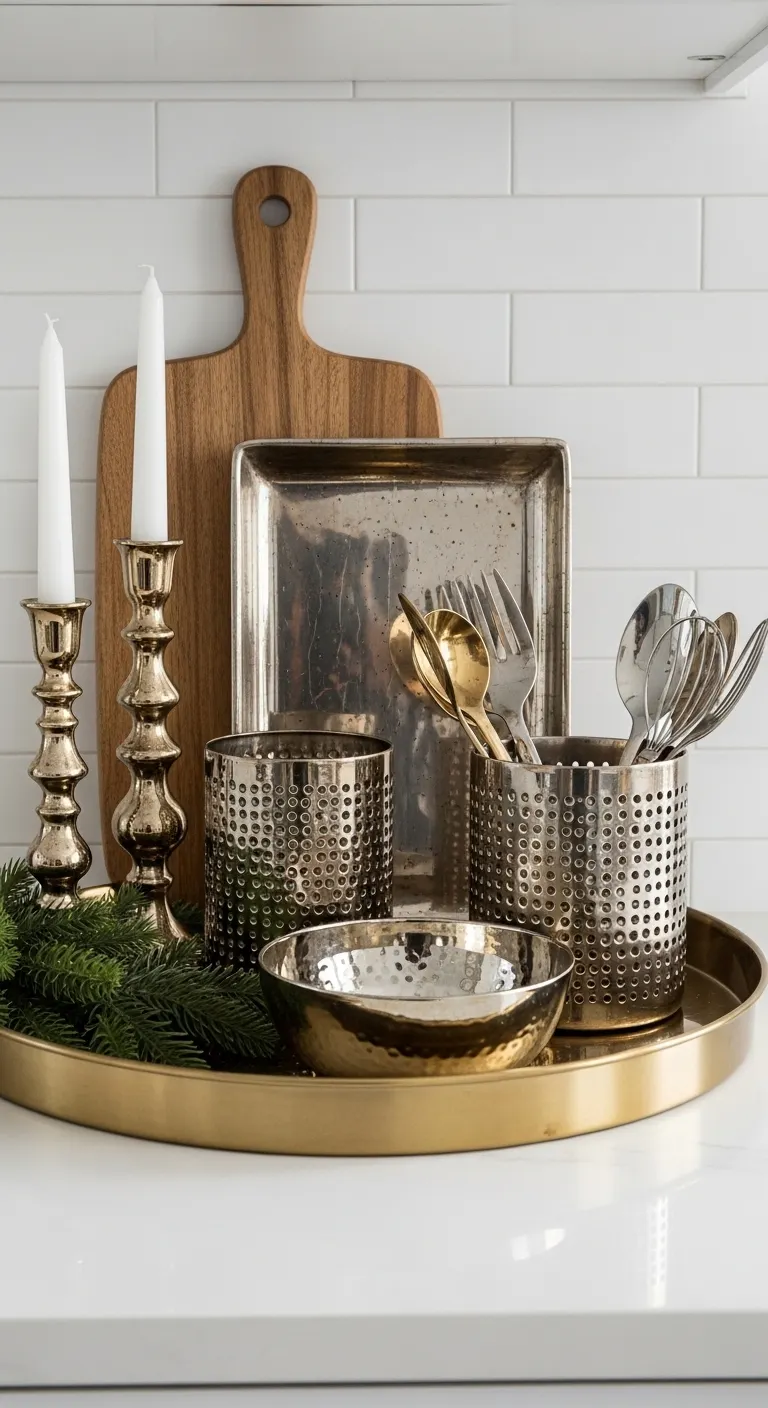 15 Christmas Kitchen Decor Ideas for a Festive Touch 16 Introduce Metallic Accents