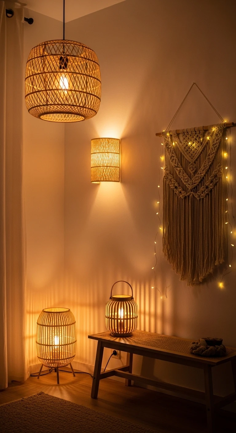 13 Boho Entry Way Ideas to Welcome Guests in Style 15 Layered Lighting for Ambiance