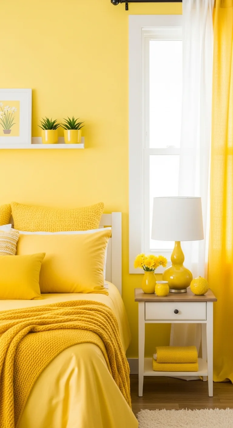 13 Bright and Cheerful Yellow Bedroom Ideas 14 Layered Yellow Accessories for Subtle Style