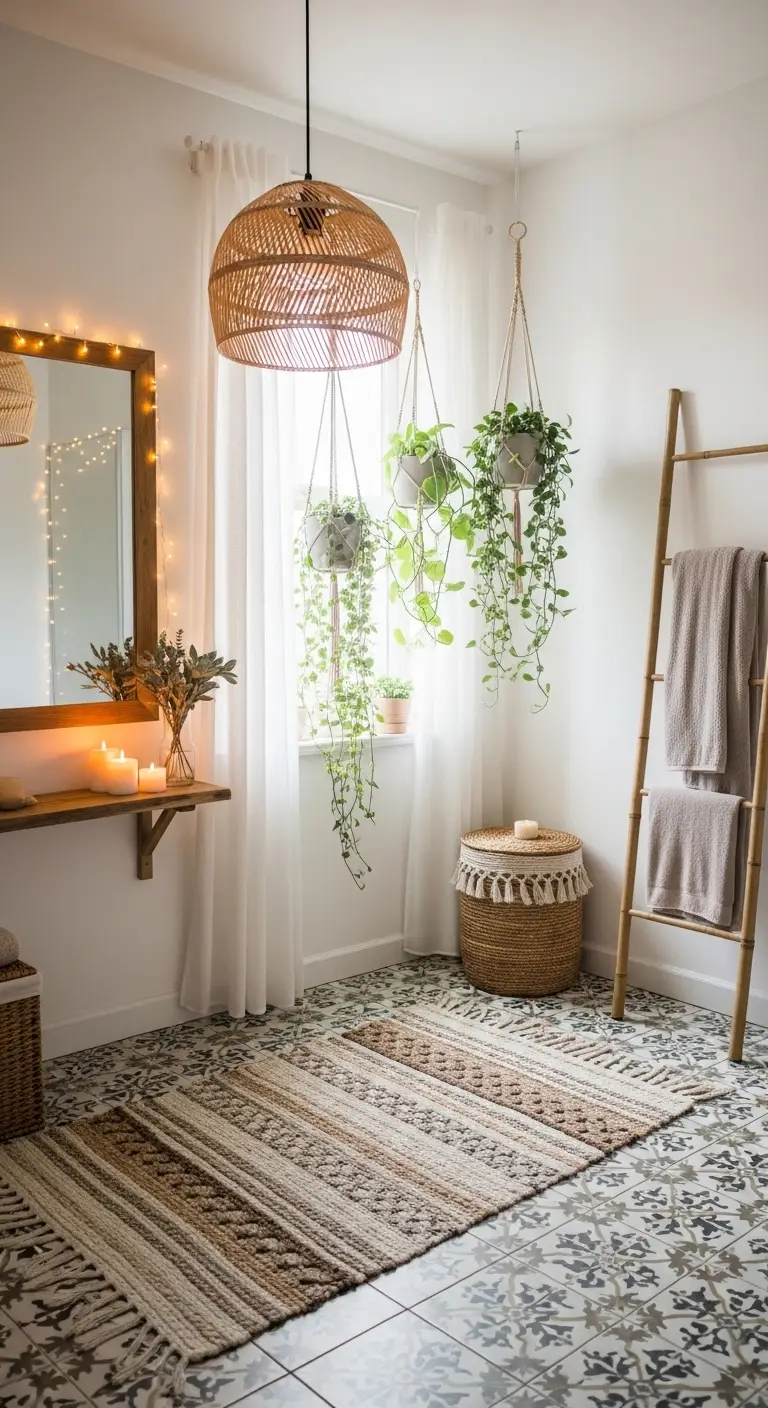 11 Boho Bathroom Ideas for a Relaxing and Stylish Look 2 Magic of Bohemian Style