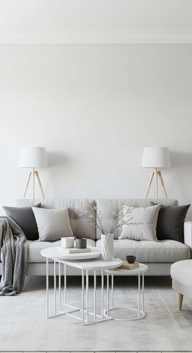 15 Minimalist Scandinavian Living Room Ideas to Try 17 Maintain Visual Calm with Symmetry