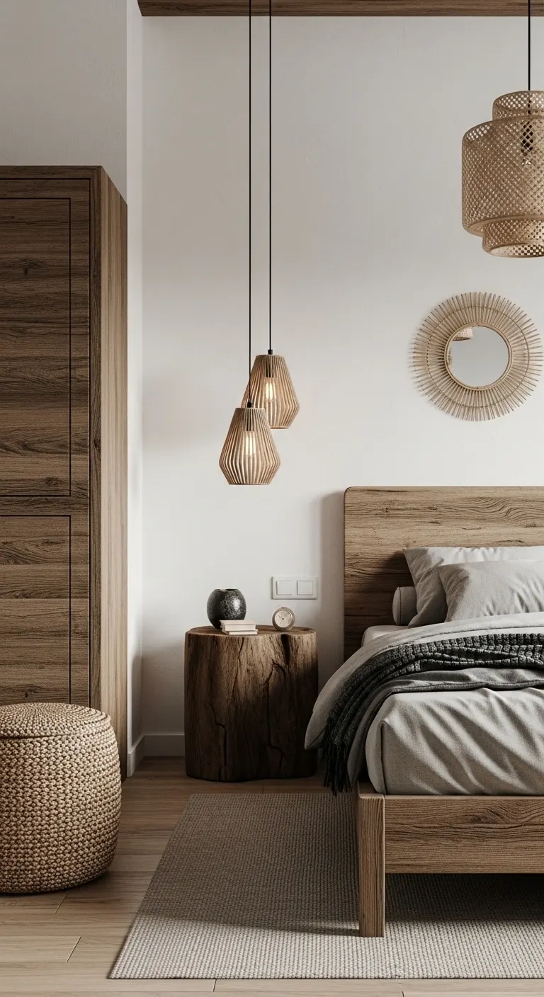 15 Beautiful Earthy Bedroom Decor Ideas for a Natural Look 16 Mix Modern Simplicity with Rustic Earthy Bedroom Decor Elements