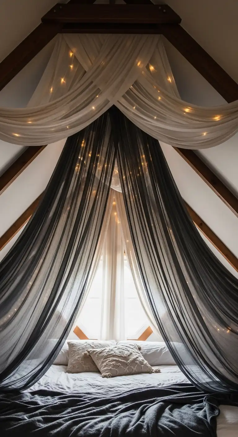 13 Spellbinding Witchy Attic Bedroom Ideas 10 Mystical Canopy Layers