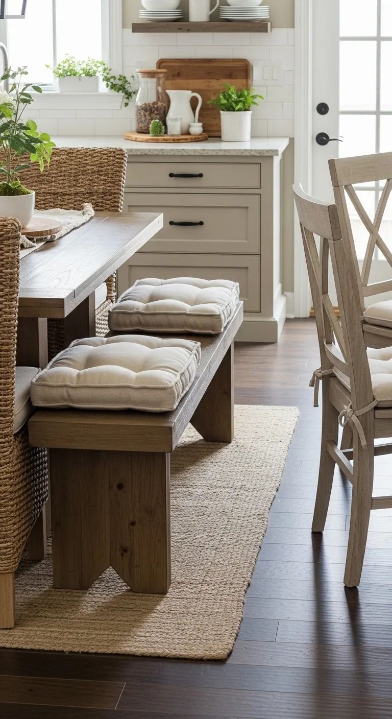 17 Farmhouse Kitchen Decor Ideas for a Rustic Touch 17 Opt for Cozy Seating Options