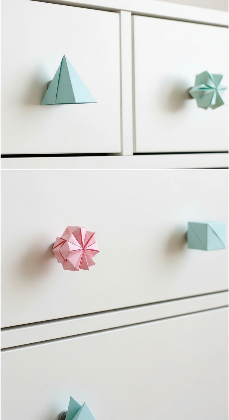 17 Origami Home Decor Ideas for an Artistic Touch 18 Origami Drawer Pulls